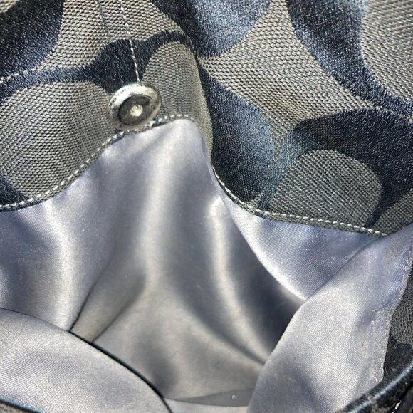 Coach dark brown and black Monogram Hobo Bag - Picture 5 of 8